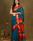 Resham Border Maheshwari Silk Saree