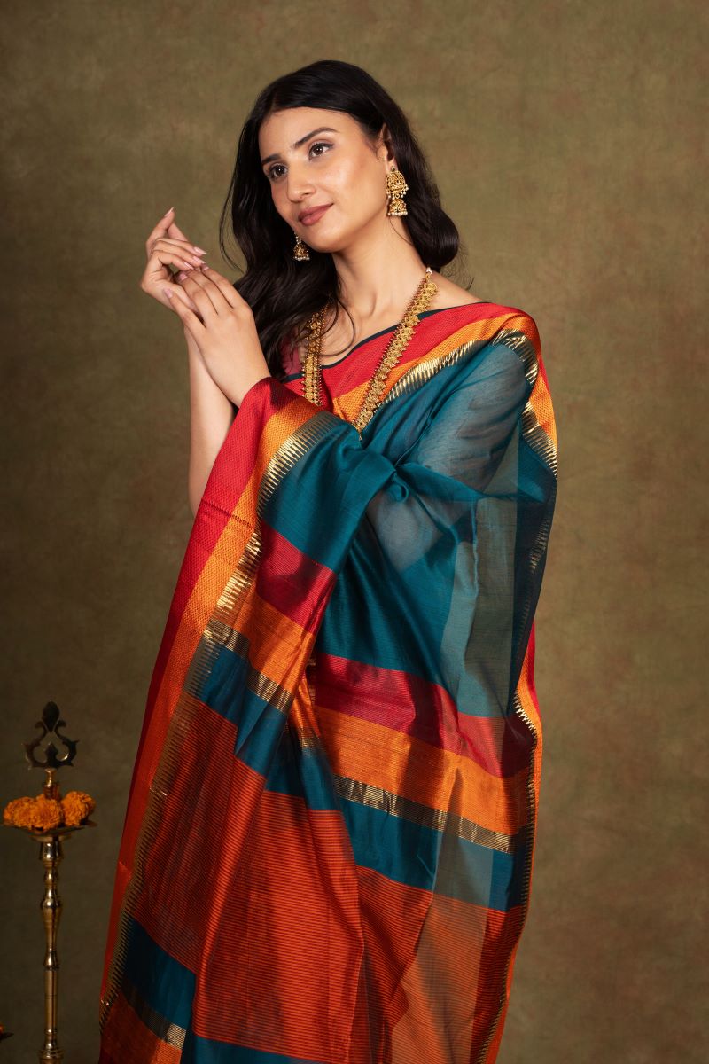 Maheshwari Cotton Silk Saree