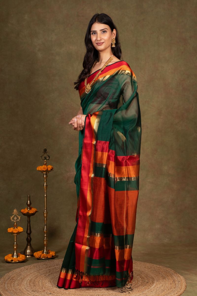 Maheshwari Cotton Silk Saree