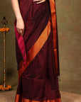 Aaruni Glow Resham Border Maheshwari Silk Saree