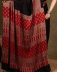 Ajrakh Modal Silk Saree