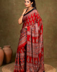 Modal Silk Ajrakh Saree