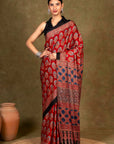 Modal Silk Ajrakh Saree