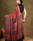 Red Modal Silk Saree