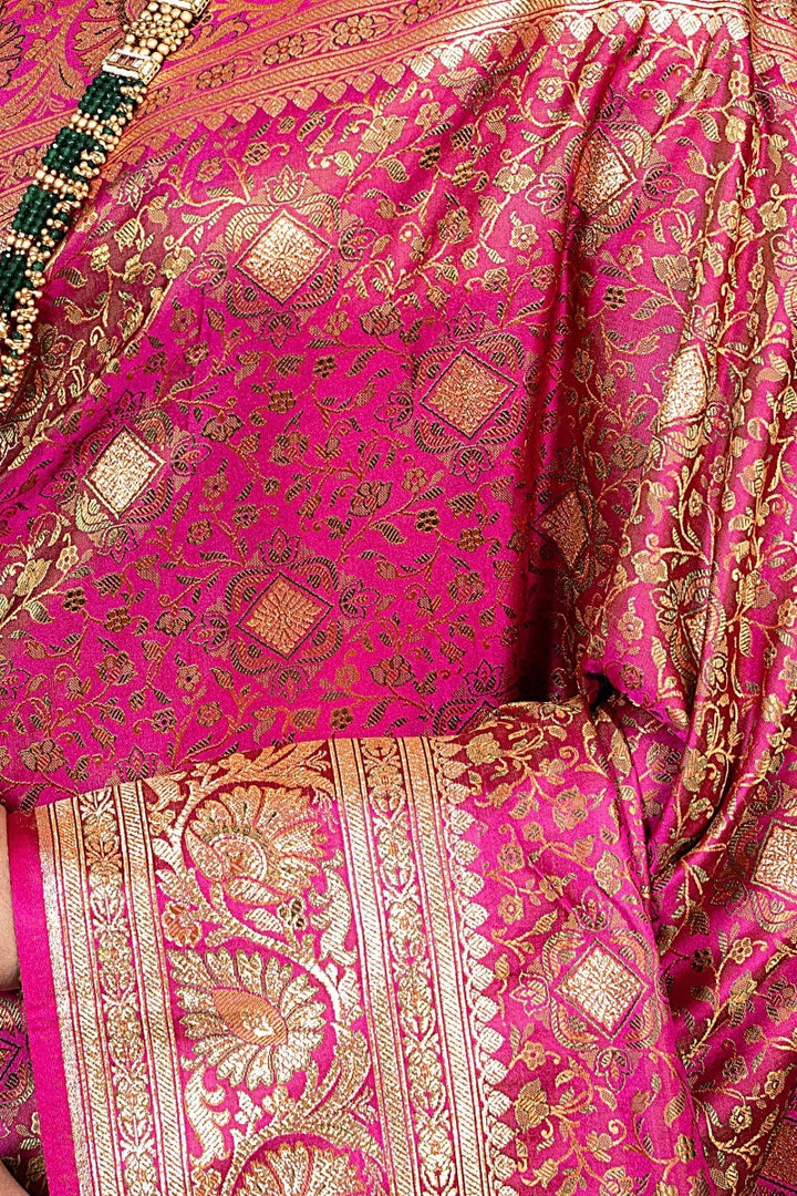 Magenta Banarasi Saree