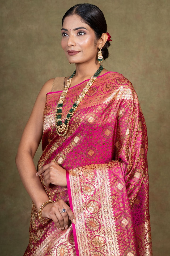 Jamewar Tanchoi Banarasi Silk Saree