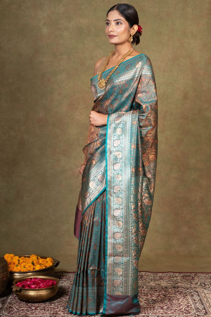 Jamewar Tanchoi Banarasi Silk Saree