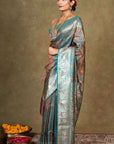 Jamewar Tanchoi Banarasi Silk Saree