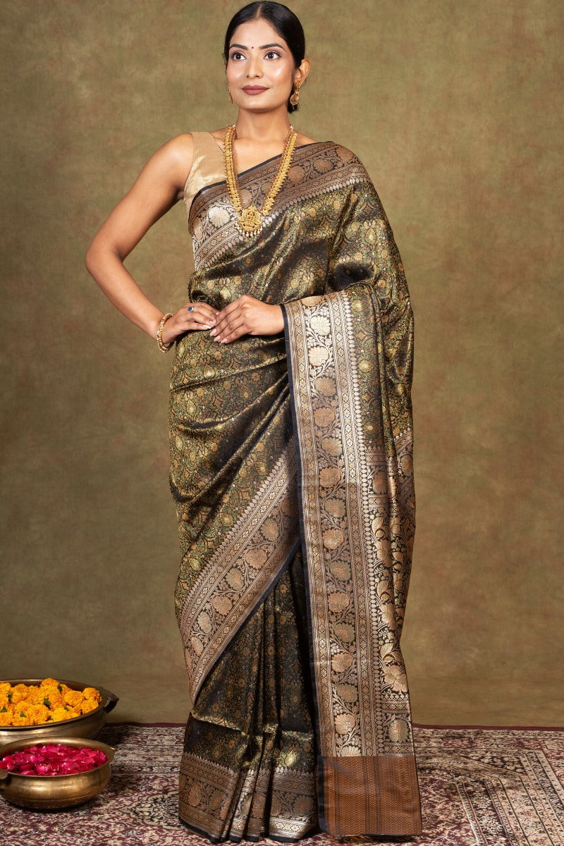 Jamewar Tanchoi Banarasi Saree