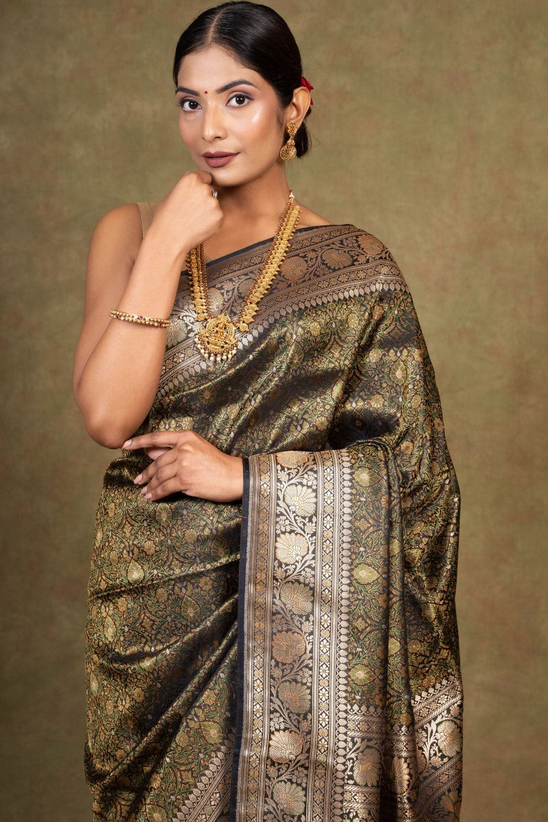 Jamewar Tanchoi Banarasi Silk Saree