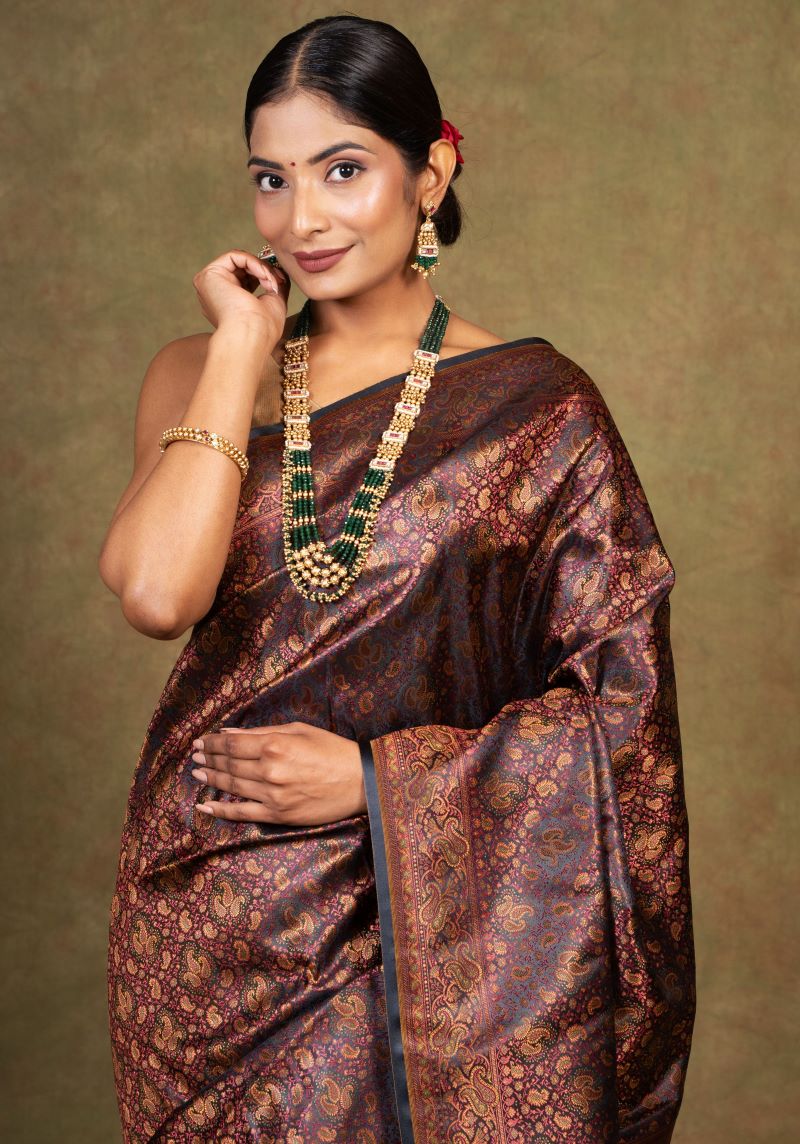 Jamewar Tanchoi Banarasi Silk Saree