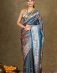 Jamewar Tanchoi Banarasi Silk Saree