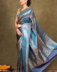 Blue Banarasi Silk Saree