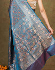 Firozi Banarasi Silk Saree