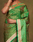 Green Tanchoi Banarasi Silk Saree