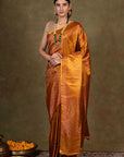 Saffron Squad Jamewar Tanchoi Banarasi Silk Saree