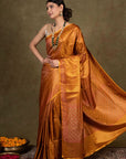 Saffron Squad Jamewar Tanchoi Banarasi Silk Saree