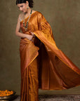 Saffron Squad Jamewar Tanchoi Banarasi Silk Saree