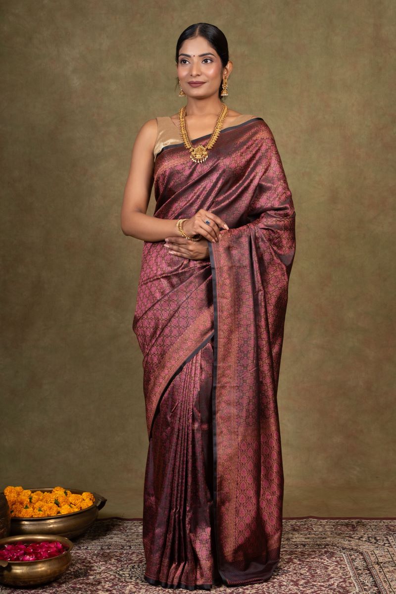 Jamewar Tanchoi Banarasi Silk Saree