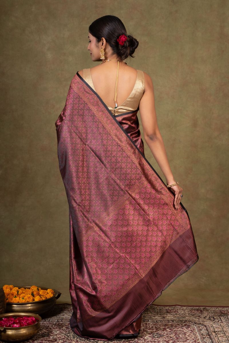 Jamewar Tanchoi Banarasi Silk Saree