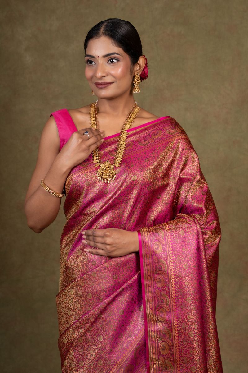 Jamewar Tanchoi Banarasi Silk Saree