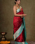 Red Red Banarasi Saree