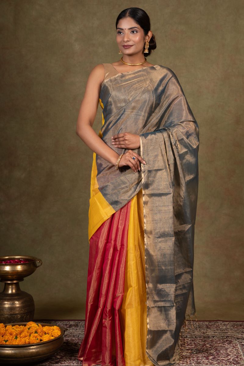 Kanchan Grace Tissue Silk Maheshwari Saree