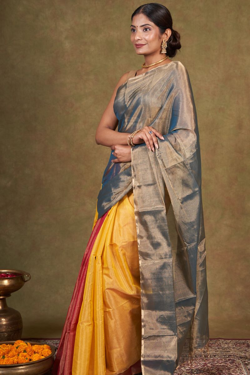 Kanchan Grace Tissue Silk Maheshwari Saree