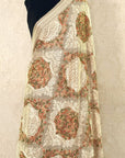 Beige Embroidered Pashmina Shawl