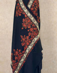 Black Embroidered Pashmina Shawl