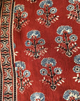 Red Cotton Ajrakh Dress Material