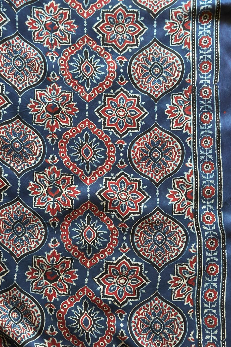 Modal Silk Ajrakh Fabric Per Meter