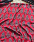 Modal Silk Ajrakh Fabric