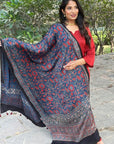 Hand Block Printed Modal Silk Ajrakh Dupatta