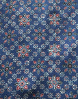 Blue Modal Silk Ajrakh Fabric