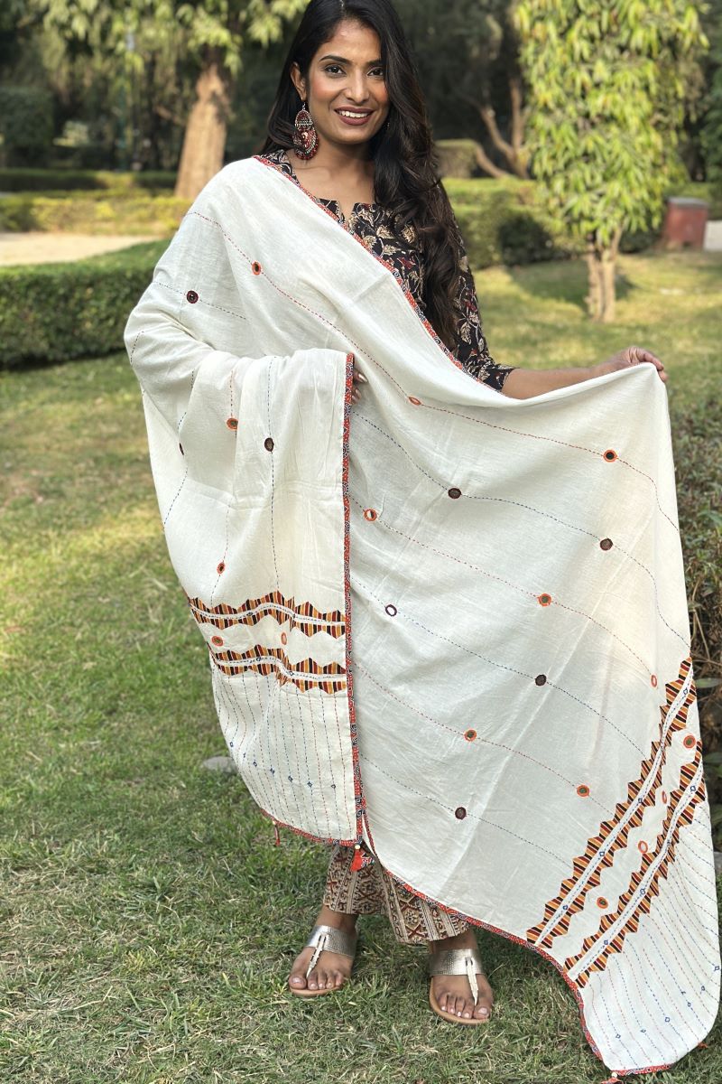 Cotton Ajrakh Dupatta