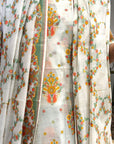 Dusk on Ivory Unstitched Cotton Silk Banarasi Suit (3 Pcs)