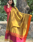 Yellow Maheshwari Dupatta