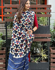 Blue Ajrakh Modal Silk Dupatta