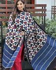 Blue Ajrakh Modal Silk Dupatta