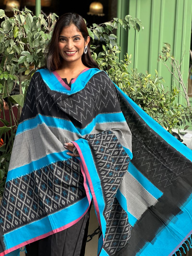 Cotton Ikat Dupatta