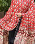 Red Modal Silk Ajrakh Dupatta