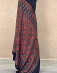 Indigo Modal Silk Ajrakh Dupatta