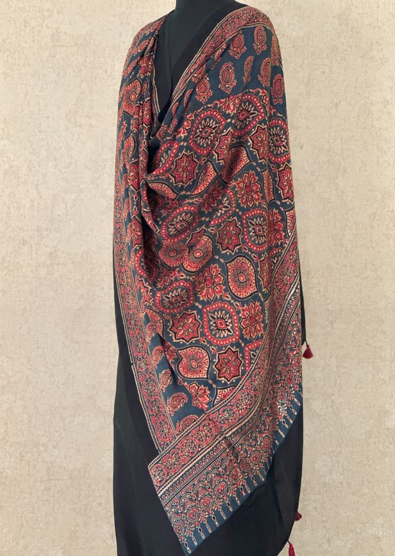 Ajrakh Modal Silk Dupatta