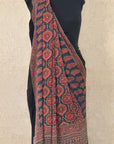 Indigo Ajrakh Modal Silk Dupatta