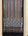 Indigo Modal Silk Ajrakh Stole