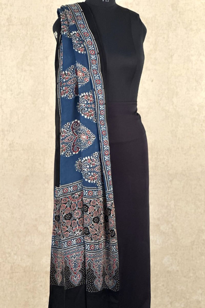 Ajrakh Silk Dupatta