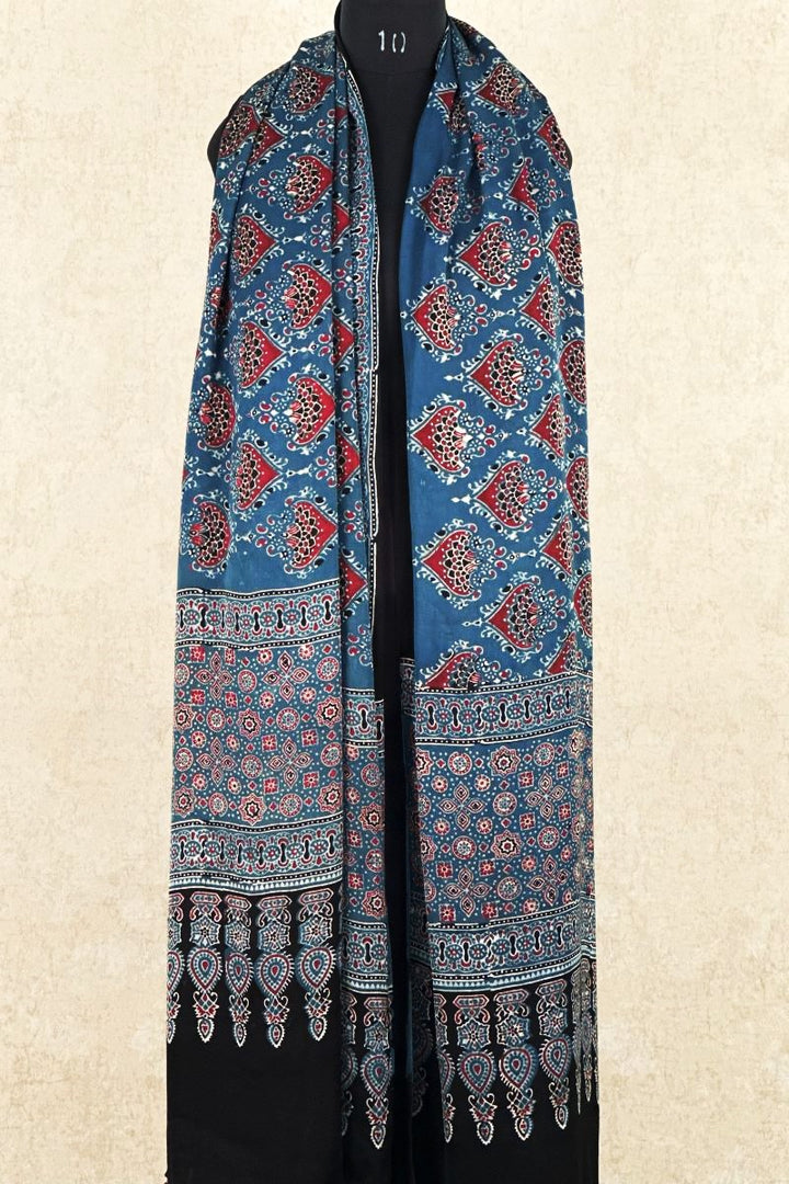 Ajrakh Modal Silk Dupatta