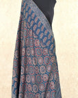 Indigo Modal Silk Ajrakh Dupatta