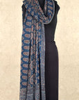 Indigo Ajrakh Dupatta